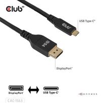 usb type c adapteris - Club 3D CAC-1563 USB-C į DisplayPort 2.1 kabelis 2 m Juodas (Black) - 7 nuotrauka