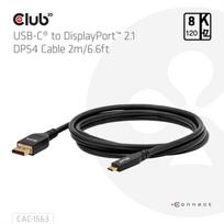 usb type c adapteris - Club 3D CAC-1563 USB-C į DisplayPort 2.1 kabelis 2 m Juodas (Black) - 9 nuotrauka