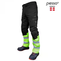 pasiltintos kelnes - Pašiltintos softshell kelnės Pesso Mercury, geltona/juoda (Yellow/Black), C44 dydis - 1 nuotrauka