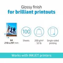 foto popierius a4 - HP Everyday Photo Paper A4 Glossy 100-sheet (200g/m2) - 5 nuotrauka