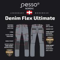 dzinsin - Darbo kelnės vyrams Pesso KD155, pilka (Grey), 3XL dydis - 2 nuotrauka