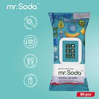 serveteles dregnos - MR. SODA antibakterinės drėgnos servetėlės, 80 vnt. - 4 nuotrauka