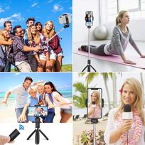 selfie lazda bluetooth - Tech-Protect handheld tripod L01S, black - 5 nuotrauka