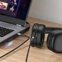 aux laidas - Hoco UPA22 AUX Jack 3.5 mm į Jack 3.5 mm 1m Juodas (Black) - 3 nuotrauka