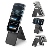 sulankstomas telefonas - Spigen Slim Fold Tripod MagSafe Wallet 3 Card - Juodas (Black) - 3 nuotrauka