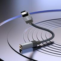 usb c 3.5mm - Hoco UPA32C USB-C į 3.5mm Audio Adapteris Juodas (Black) - 4 nuotrauka