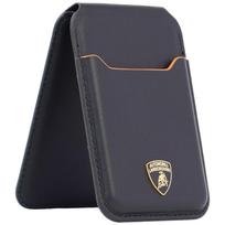 magsafe wallet - Lamborghini D1 Genuine Leather MagSafe mobile phone wallet - black and orange - 4 nuotrauka
