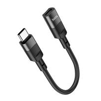 usb c kabelis - Hoco U107 OTG USB-C į Lightning adapteris 3A 0,1 m Juodas (Black) - 5 nuotrauka