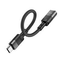 usb c kabelis - Hoco U107 OTG USB-C į Lightning adapteris 3A 0,1 m Juodas (Black) - 8 nuotrauka
