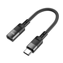 usb c kabelis - Hoco U107 OTG USB-C į Lightning adapteris 3A 0,1 m Juodas (Black) - 9 nuotrauka