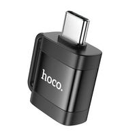 usb male to female - Hoco UA31C, USB-C į USB-A OTG adapteris, 3A, juodas - 5 nuotrauka