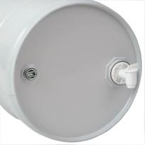 metalinis kibiras - Beczkopol Plieninė metalinė statinė TH 60L, 2 ir 3/4 kamščiai, su čiaupu, sertifikuota - Pilka (Grey) - 4 nuotrauka