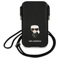 rankine telefonui - Karl Lagerfeld "Karl Lagerfeld Saffiano Metal Logo PU Pouch S/ M" Black - 2 nuotrauka
