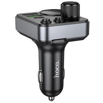 usb 2.4 a - Hoco E86 FM siųstuvas su Bluetooth 5.4 ir krovikliu 48W Juodas (Black) - 8 nuotrauka