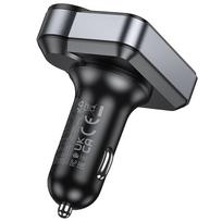usb 2.4 a - Hoco E86 FM siųstuvas su Bluetooth 5.4 ir krovikliu 48W Juodas (Black) - 9 nuotrauka