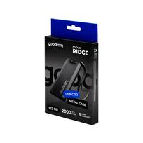 ssd usb 3 2 - Goodram, Portable SSD 512GB, Compact, Aluminum, 18g, R/W - 2000/1500MB/s | SSDR-GMRE-512-K0 - 2 nuotrauka