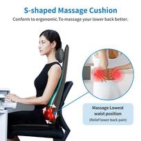 nugaros masazuoklis - RENPHO Neck & Back Massage Cushion S Juodas (Black) - 7 nuotrauka