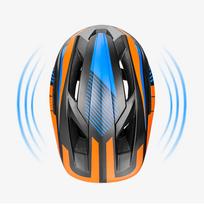 oranzinis - Rockbros TT-32SOBL-S vaikiškas dviračio šalmas su nuimamu smakro apsauga, S dydis - Juodas/Oranžinis (Black/Orange) - 3 nuotrauka