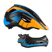 oranzinis - Rockbros TT-32SOBL-S vaikiškas dviračio šalmas su nuimamu smakro apsauga, S dydis - Juodas/Oranžinis (Black/Orange) - 6 nuotrauka