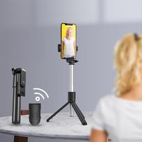 trikojis telefonui - Hurtel WRY1S Selfie Stick Telescopic Tripod 0.7m for Phone Juodas (Black) - 2 nuotrauka
