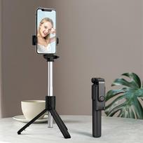 trikojis telefonui - Hurtel WRY1S Selfie Stick Telescopic Tripod 0.7m for Phone Juodas (Black) - 3 nuotrauka