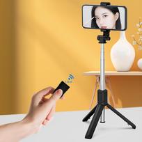 trikojis telefonui - Hurtel WRY1S Selfie Stick Telescopic Tripod 0.7m for Phone Juodas (Black) - 10 nuotrauka