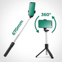 trikojis telefonui - Hurtel WRY1S Selfie Stick Telescopic Tripod 0.7m for Phone Juodas (Black) - 15 nuotrauka
