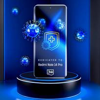 redmi 14 5g - 3MK SilverProtect  Redmi Note 14 Pro Wet Mount Antimicrobial Film - 6 nuotrauka
