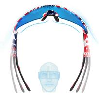 saules akiniai polarized - Rockbros Polarized Cycling Glasses with UV Protection and Corrective Insert Blue Lenses USA Pattern White - 5 nuotrauka