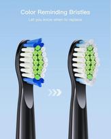 tipas - Fairywill 507/508 toothbrush tips (white) - 3 nuotrauka