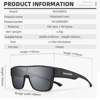 akiniai dviraciam - Rockbros SP304 poliarizuoti dviratininko akiniai - Juodi (Black) - 6 nuotrauka