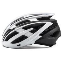 mtb - Dviratininko šalmas MTB Wozinsky su odpinanym daszkiem i tylną lampką USB 54-57 cm - juoda-balta - 8 nuotrauka