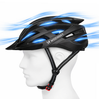 salmas m - Dviratininko šalmas MTB Wozinsky su odpinanym daszkiem i tylną lampką USB 54-57 cm - juoda - 7 nuotrauka