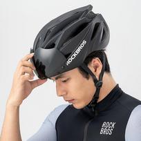 apsauginiai akiniai - Rockbros dviratininko šalmas su Visor, Detachable UV Protective Goggles, Unisex – juodos spalvos/rudos spalvos - 7 nuotrauka