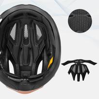 salmas m - Wozinsky Ultralengvas plento dviratininko šalmas 54–58 cm – pilkai rudas - 4 nuotrauka