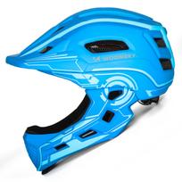galiniai zibintai - Wozinsky Kids Full Face Dviračio Šalmas su USB Galiniu Žibintu S - Mėlynas (Blue) - 7 nuotrauka