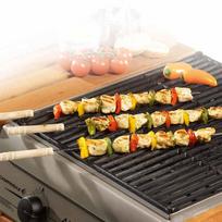 iesmai kepsnines - BBQ Iešmų rinkinys su medinėmis rankenomis, 38 cm, 4 vnt. - 2 nuotrauka