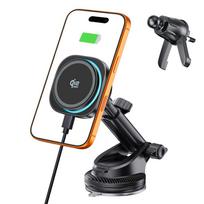 wireless magsafe charger - Tech-Protect V20 ArcticBoost Magnetic MagSafe Dashboard & Vent Car Mount Wireless Charger 25W Qi2.2 Juodas (Black) - 10 nuotrauka