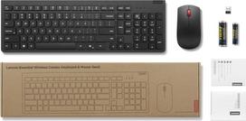 klaviatura cyrillic - Lenovo Essential | Keyboard and Mouse Combo | Wireless | Russian/Cyrillic | Black | 2.4 GHz | 4X31R64481 - 4 nuotrauka