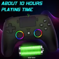 zaidimu pulteliu - Subsonic Wireless LED Controller Žalias (Green) PS5 - 2 nuotrauka