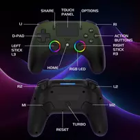 zaidimu pulteliu - Subsonic Wireless LED Controller Žalias (Green) PS5 - 3 nuotrauka