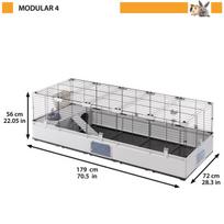 juru kiaulyte - Ferplast Modular 4, 179 x 72 x 56 cm - 8 nuotrauka