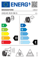 padangos r19 bridgestone - Bridgestone Blizzak Ice 245/45 R19 98S - 2 nuotrauka