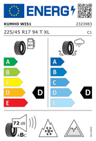 padangos 225 45 r17 94 xl - KUMHO WI51 225/45 R17 94T - 2 nuotrauka