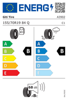 155 70 r19 padangos r19 - Giti Synergy E2 155/70 R19 84Q - 2 nuotrauka