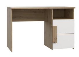 Rašomasis stalas su spintele Domoletti Clif LBLT21-C804, 110 cm x 60 cm, 75.3 cm, ąžuolo sp./balta sp.