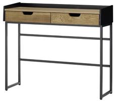 Rašomasis stalas su stalčiais MC Akcent Calama 52596AS9, 100 cm x 35 cm, 84 cm, ąžuolo sp./juoda sp.
