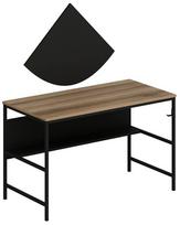 Rašomasis stalas Kalune Design Greta 4481, 120 cm x 60 cm, 74 cm, ruda sp./juoda sp.