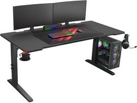 Kompiuterinių žaidimų stalas reguliuojamo aukščio Genesis Holm Modular 160, 160 cm x 75 cm, 70 - 90 cm, juoda sp.