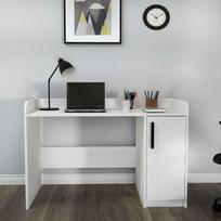 Rašomasis stalas su spintele Kalune Design Luses 550ARN3517, 60 cm x 123.6 cm, 83 cm, balta sp.